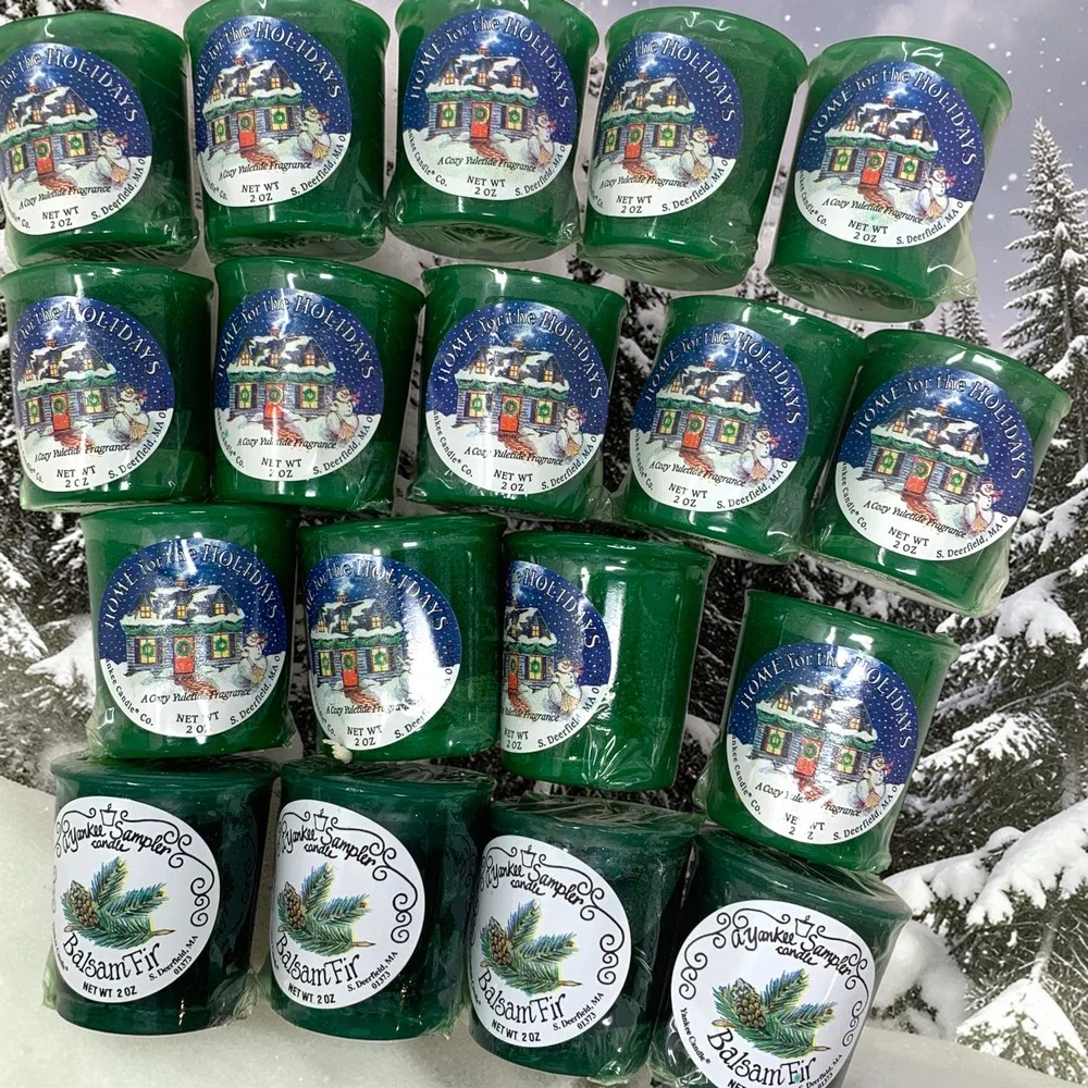 Vtg NEW 1990's Yankee Candle Home For the Holidays Sampler Votive Display Lot 18